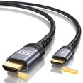 thumbnail image 1 of Cable HDMI JSAUX Mini HDMI a HDMI 2.0 4K 60 Hz 4,5 m gris, 1 of 7