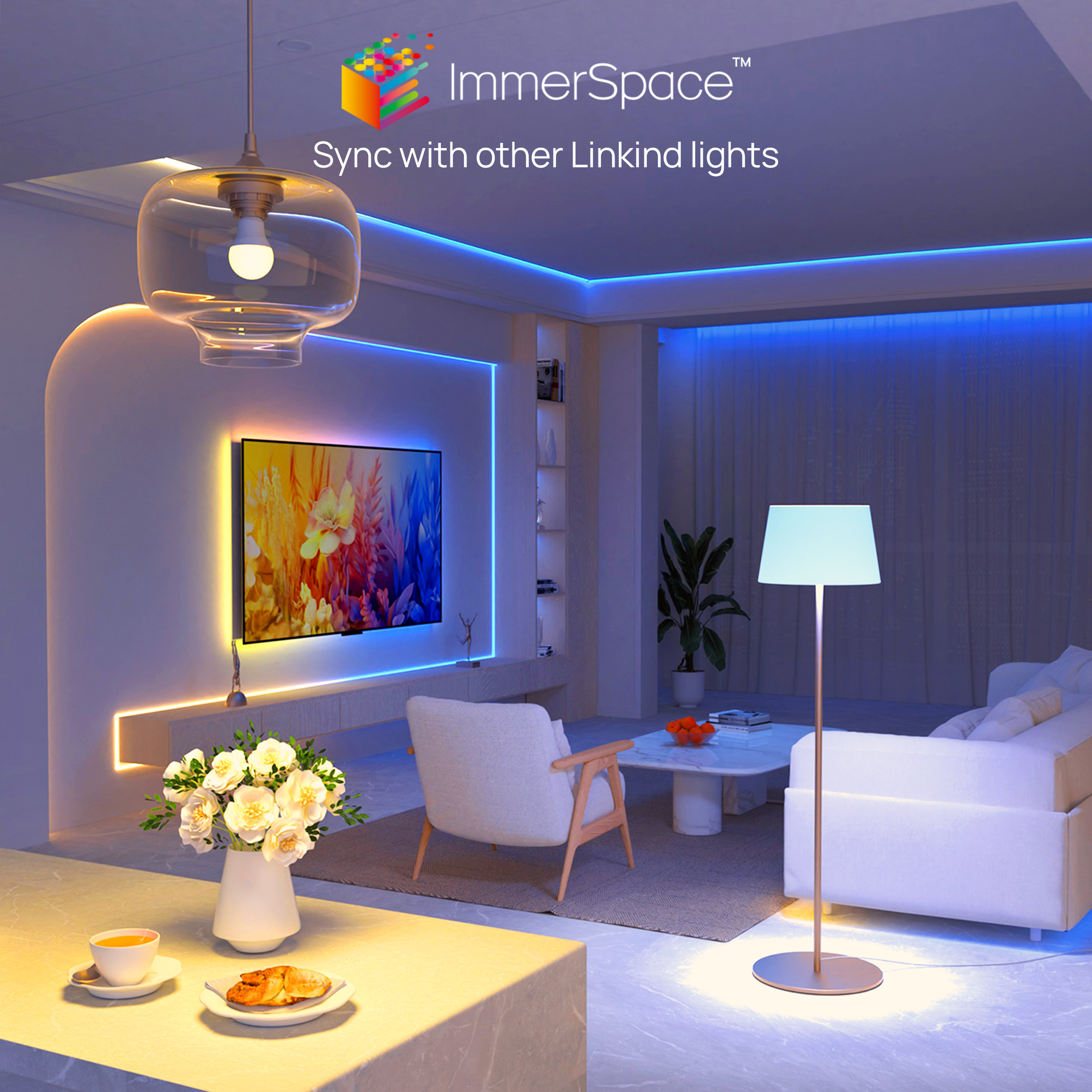 Linkind Matter Smart Light Bulb A19 9W Multicolor LED photo 4