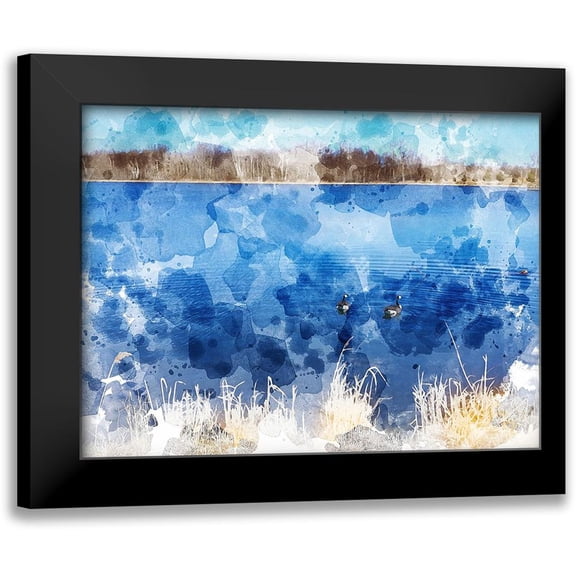Young, Chamira 14x12 Black Modern Framed Museum Art Print Titled - Canadian Geese II