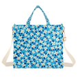 thumbnail image 7 of FORMRS Womens Corduroy Tote Bag Crossbody Shoulder Purse Handbag with Detachable Strap, Blue Daisy Pattern, 7 of 7