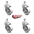 thumbnail image 2 of Semi Steel Swivel TS Caster Set of 4 w/4" Wheels & 1/2" Stem-4 Swivel, 2 of 2