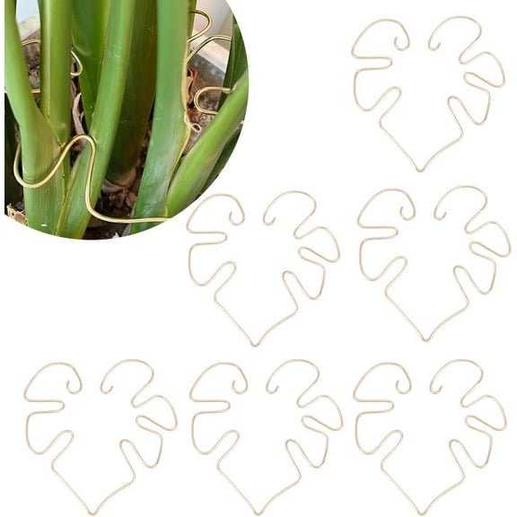 6pcs Plant Climbing Stem Supports Monstera Leaf Stabilizer Grapple Holder Flower Plant Stakes Trellis Stem Hook Plant Growth Rack Accessories