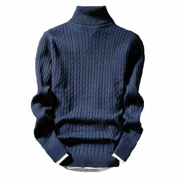 Calsunbaby Winter Men Warm Cotton High Neck Pullover Sweater Turtleneck ...