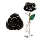 thumbnail image 2 of Rosa Real Escogida A Mano Rosa Negra Bañada en Oro de 24 K de 11 A 12 Pulgadas de Largo Con Soporte Transparente Rosa de Oro de 24 K Hecha Real, 2 of 7