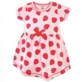 thumbnail image 3 of Touched by Nature Baby and Toddler Girl Organic Cotton Short-Sleeve Dresses 2pk, Strawberries, 5 Toddler, 3 of 3