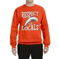 thumbnail image 2 of Wild Bobby Respect The Locals Save Our Oceans Dolphin Animal Lover Unisex Crewneck Graphic Sweatshirt, Orange, Medium, 2 of 6