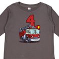 thumbnail image 4 of Inktastic 4th Birthday Fire Truck Boys or Girls Long Sleeve Toddler T-Shirt, 4 of 5