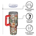 thumbnail image 4 of Multicolor Christmas Pattern Tumbler with Handle and Lid,40oz Double Wall Vacuum Insulated Tumbler,Cups Gift for Women and Men, 4 of 7