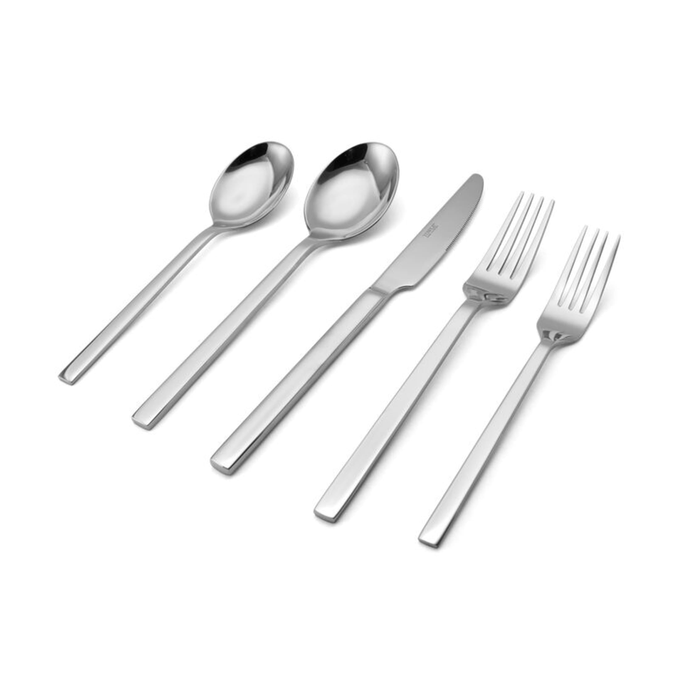 Towle Living Forged Paros Flatware Set,Silver,20 Piece Set