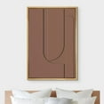 thumbnail image 3 of PixonSign Framed Wall Art Brown Mid-Century Geometry Polygon Landscape Abstract Geometric Paintings Minimalism Modern Art Decor Contemporary Canvas Prints Fine Art for Rooms - 24"x36" Natural, 3 of 5