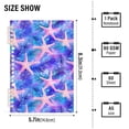thumbnail image 2 of FORMRS 1-Subject Spiral Notebook 8" x 5" College Ruled 60 Refillable Sheet A5 Hard Cover, 2 Pack, Pink Starfish Pattern, 2 of 7