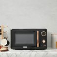 thumbnail image 2 of Haden 0.7 Cu Ft Compact Countertop Microwave, 700 Watts, Black & Copper, 2 of 10