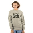 thumbnail image 3 of US Army Logo My Dad Defending Freedom Long Sleeve TShirt Men Women Brisco Brands X, 3 of 6