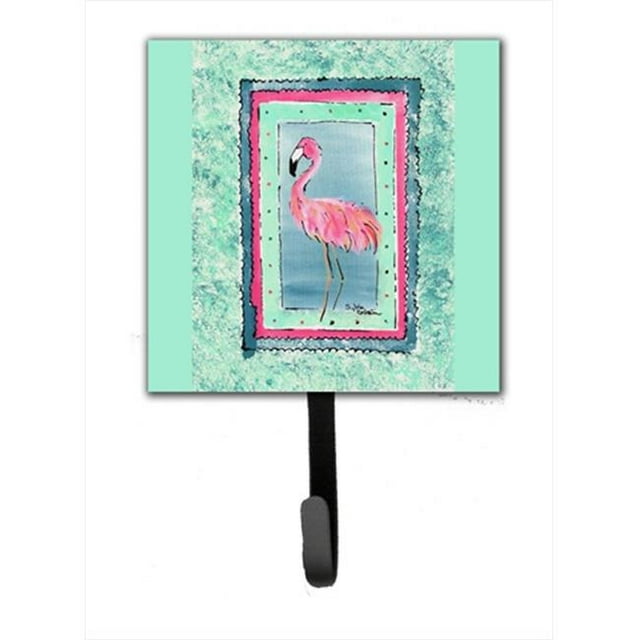 4.25 W x 7 H in. Bird - Flamingo Leash Holder Or Key Hook