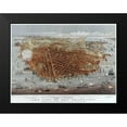 thumbnail image 2 of Currier and Ives 24x19 Black Modern Framed Museum Art Print Titled - The City of San Francisco; Birds Eye View from the Bay Looking South-West, 2 of 5