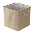 thumbnail image 2 of Fiudx Ofertas relámpago del día, solo en línea Cesta de almacenamiento de lino Cesta de ropa sucia plegable Cesta de almacenamiento portátil de gran capacidad para el hogar, 2 of 6