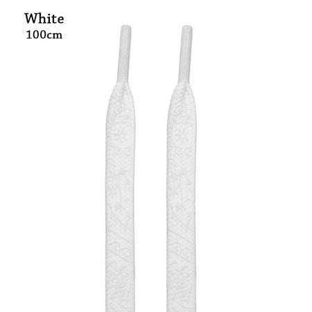 

Multicolor Party Decor Nylon Night Running Webbing Luminous Shoelaces Cashew Flower Laces Athletic Strap Glow Shoe Strings WHITE 100CM