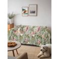thumbnail image 6 of White Pink Flower Couch Cover for 2 Cushion Couch, Shabby Chic Spring Vintage Leaf Green Washable Love Seat Sofa Covers Slipcover, Throw Sofa Covers for Pets, Furniture Protector 71"x102", 6 of 9