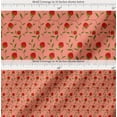 thumbnail image 2 of Soimoi Cotton Cambric Fabric Leaves & Strawberry Fruits Decor Fabric Printed Yard 56 Inch Wide, 2 of 7