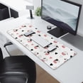 thumbnail image 2 of Long Mouse Pads for Desk,White Cow Heart Pattern Desk Mats on Top Of Desks, Desk Mouse Pad Extra Large with 3mm Non-Slip Base and Stitched Edge for Gaming,Office,Work,Home 31.5"x11.8", 2 of 6