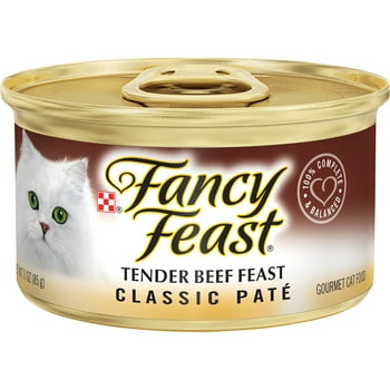 Fancy Feast Tender Beef Pate Wet Cat Food, 3 oz Can
