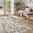 thumbnail image 6 of UERMEI 3x5 Washable Area Rugs for Living Room, Modern Abstract Printed Rug, Vacuum-Friendly, Non Slip Indoor Rug for Bedroom Entryway Home Decor Carpet, Dark Brown, 6 of 6