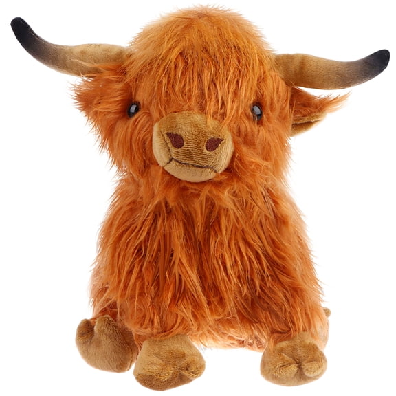 Simulation Highland Cow Animal Plush Doll Soft Stuffed Highland Cow Plush Toy Plushie Gift