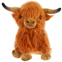 Simulation Highland Cow Animal Plush Doll Soft Stuffed Highland Cow Plush Toy Plushie Gift For Kids Boys Girls