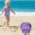 thumbnail image 5 of RBCKVXZ Sea Shells Bags for Beach, Mesh Seashell Holder, Large Capacity Sand Beach Toys Storage Bag Adjustable Carrying Straps and Zippered Summer Beach Bag for Boys Girls (Purple), 5 of 6