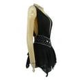 thumbnail image 3 of LIUHUO Customized Black Spandex Figure Skating Dress for Girls & Women - Deep V - Neck with Rhinestone Embellishments, 3 of 8