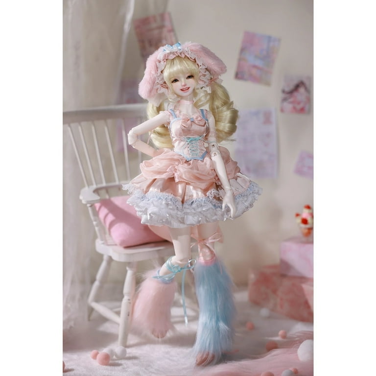 Melanie A 1/4 BJD - Romantic Pink Bunny Girl Full Set Usagi Moe W