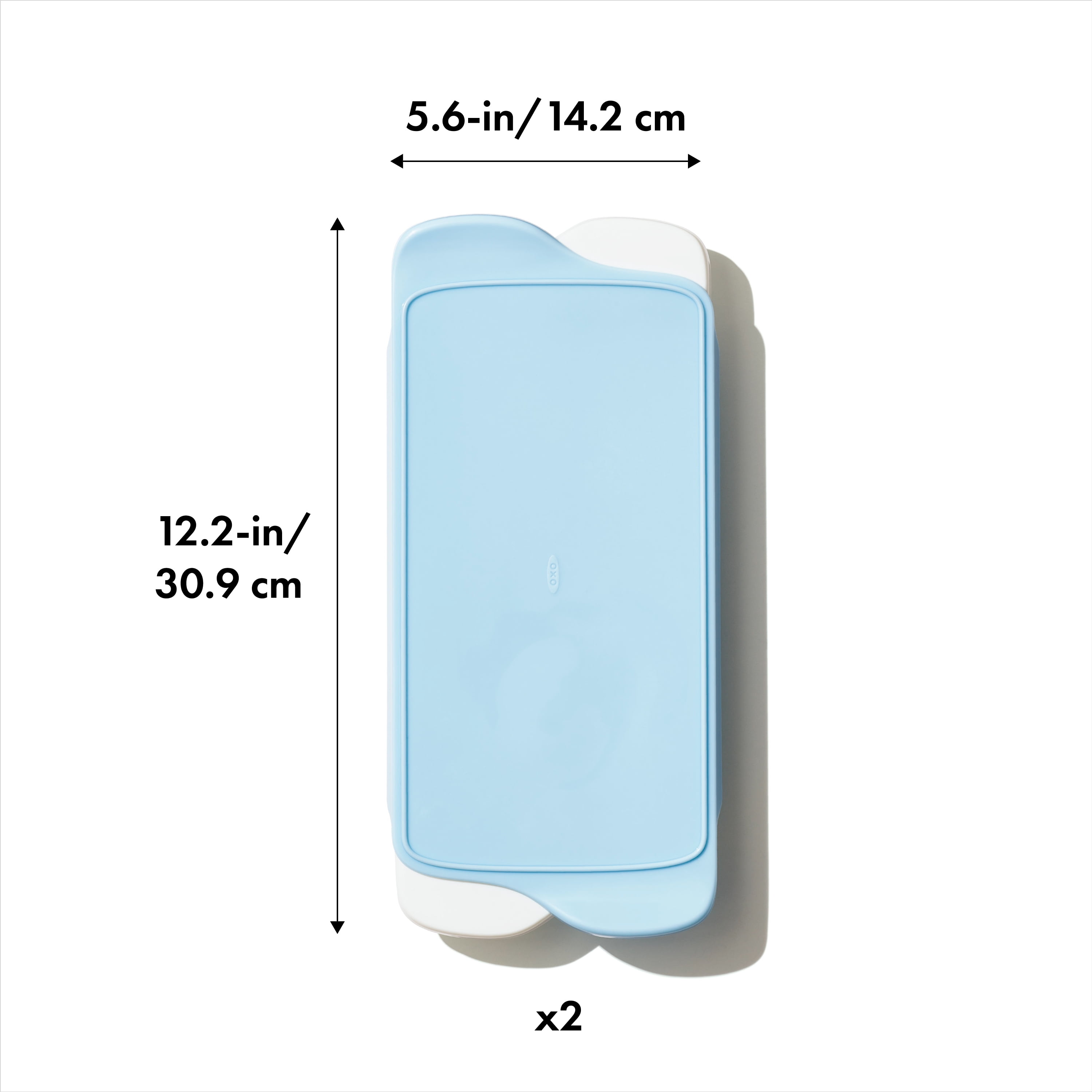 (3 pack) OXO Ice Cube Tray with Lid, 2-Pack, Blue