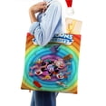 thumbnail image 4 of Tiny Toons: Looniversity Bolso de tela con estampado de lienzo para mujer, bolsa de compras reutilizable y estética, con cremallera interior, regalo para mujer,40*40cm., 4 of 6