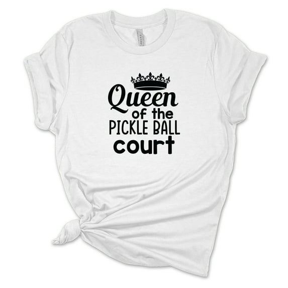 Queen of the Pickleball Court T-Shirt, Ladies Unisex Crewneck Shirt, Queen T-Shirt, Funny Pickleball Shirt, Tennis T-Shirt, Sport T-Shirt