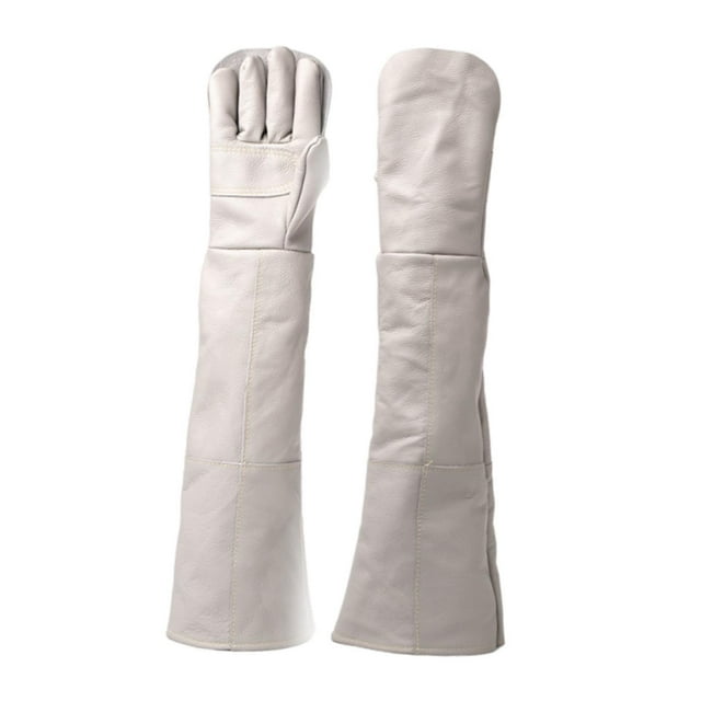 Guantes para manipulación de animales, resistentes a mordeduras, de piel sintética PU suave y gruesa, 60 cm. Guantes adicionales para loros, ganado, p