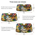 thumbnail image 5 of Qxltty Stained Glass Civet Car Windshield Sunshades Foldable UV Rays Sun Visor Protector Keep Your Vehicle Cool 53×23.5in, 5 of 8