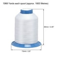 thumbnail image 4 of Uxcell 1968 Yards 150D/0.25mm Extra Strong Bonded Polyester Threads (White, 2 Pack), 4 of 7