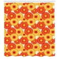thumbnail image 3 of Ambesonne Orange Shower Curtain, Gerbera Petals Graphic, 69"Wx84"L, Orange Yellow Scarlet, 3 of 3
