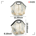 thumbnail image 3 of Herdesigns Beach Starfish Insulated Lunch Bag Neoprene Lunch Box for Women Men Soft Cooler Bag Wooden Wood Rustic Country Ocean Washable Lunch Tote for Work Outdoor Picnic, 3 of 7
