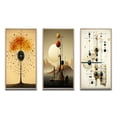 thumbnail image 2 of Designart "Retro Illustration Infinite Possibilities" Modern Geometric Framed Wall Art Set Of 3 - Yellow Abstract Frame Gallery Set For Office Decor, 2 of 6