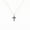Rose, variant on Pure Elegance Christian Cross Round Blue Sapphire Stone 925 Silver 14K Yellow Gold Over Pendant Necklace For Women