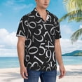 thumbnail image 6 of Uemuo Numbers Printed Regular Fit Short Sleeve Casual Hawaiian Shirt for Men,Aloha shirt,Tropical shirt,Floral print shirt,Vacation Beach shirt-3X-Large, 6 of 9