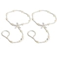 thumbnail image 1 of MasteelfCA 2Pcs Fashionable Ankle Chains Decorative Anklet Elastic Bride Foot Chain Jewelry, 1 of 7