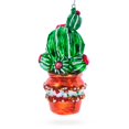 thumbnail image 3 of Decorated Cactus in a Pot Glass Christmas Ornament, 3 of 4