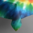thumbnail image 4 of Colorful Rainbow Tie Dye Spiral Pattern Rectangle Tablecloth 60"x102",Waterproof Polyester Rectangle Table Cloth, Wipeable Spillproof Polyester Tablecloth for Dining, Camping, Indoor and Outdoor, 4 of 6