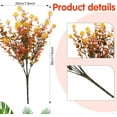 thumbnail image 2 of 10 Bundles Artificial Flowers Outdoor, UV Resistant Faux Artificial Plants Shrubs Plastic Flower Bulk for Hanging Planter Porch Window Home Wedding Fall Summer Decor (Orange), 2 of 5
