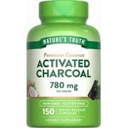 Activated Charcoal 780mg | 150 Capsules | Value Size | Non-GMO and Gluten Free | by Nature's Truth