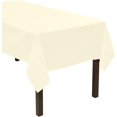 thumbnail image 1 of Party Essentials Heavy Duty Plastic Table Cover, 54 x 108, Ivory, 1 of 4