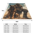 thumbnail image 3 of Fotbe desert Man Shepherd Dog Manta de Franela Acolchonada con Estampado, Súper Suave y Esponjosa, Extra Grande para Sofá, Cama, Uso Todo el Año-60"x50", 3 of 7