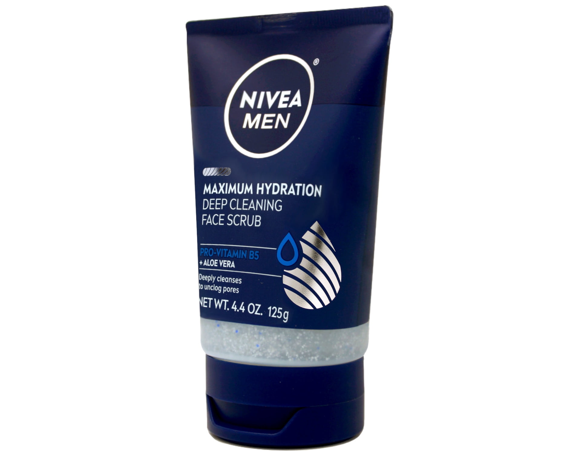 NIVEA MEN Maximum Hydration Deep Cleaning Face Scrub With Aloe Vera, 3 Pack of 4.4 Oz Tubes